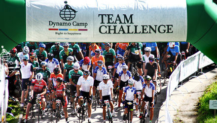 gara di bici a squadre per sostenere Dynamo Camp